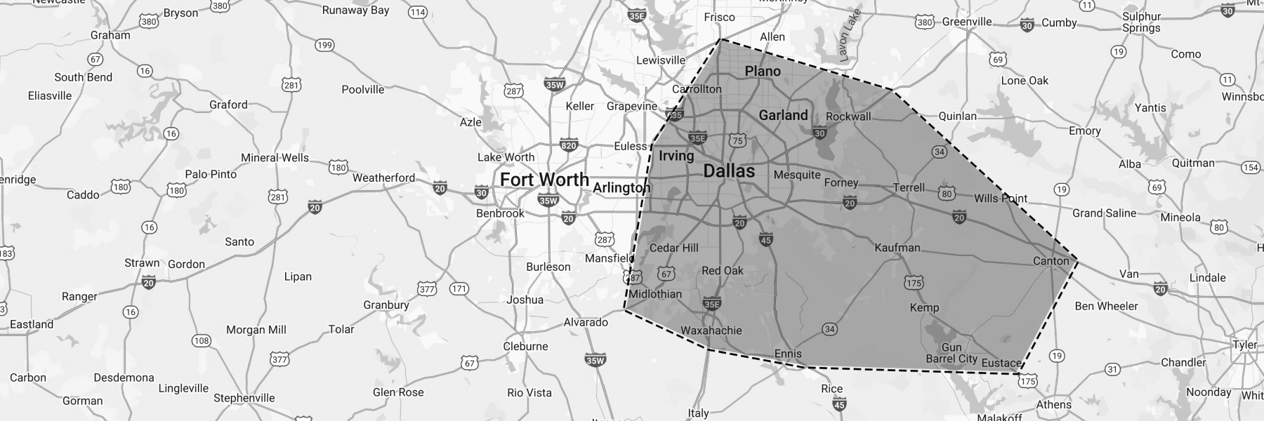 North Texas Waste Removal LLC Full Width Map